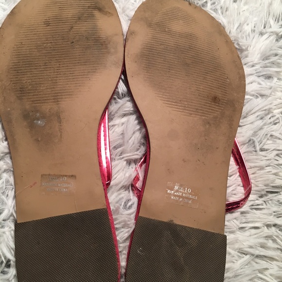 Express Pink Sequins Flip Flops Size Women’s 10 - Picture 5 of 6